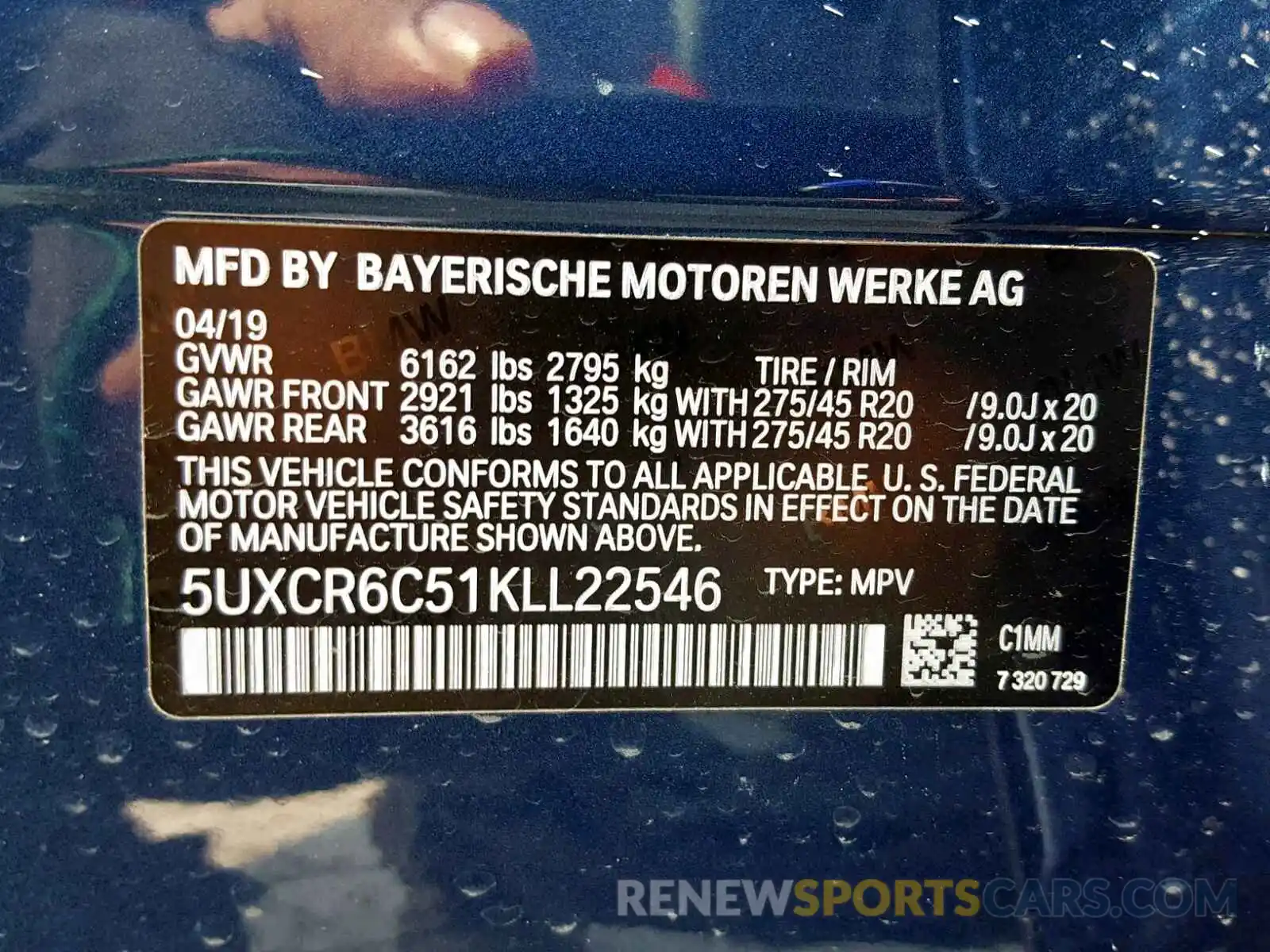 10 Фотография поврежденного автомобиля 5UXCR6C51KLL22546 BMW X5 XDRIVE4 2019