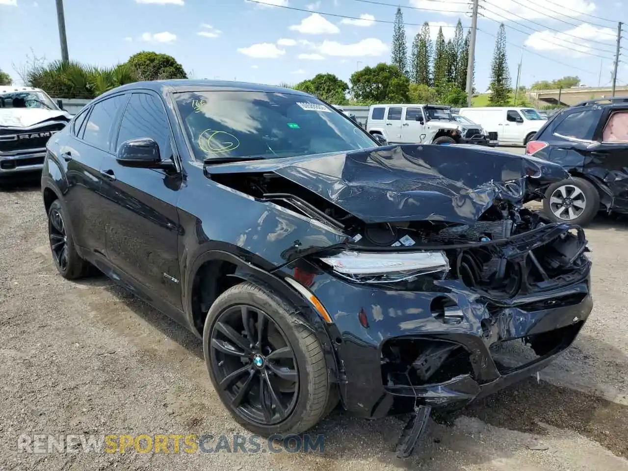 1 Photograph of a damaged car 5UXKU2C51K0Z64432 BMW X6 2019