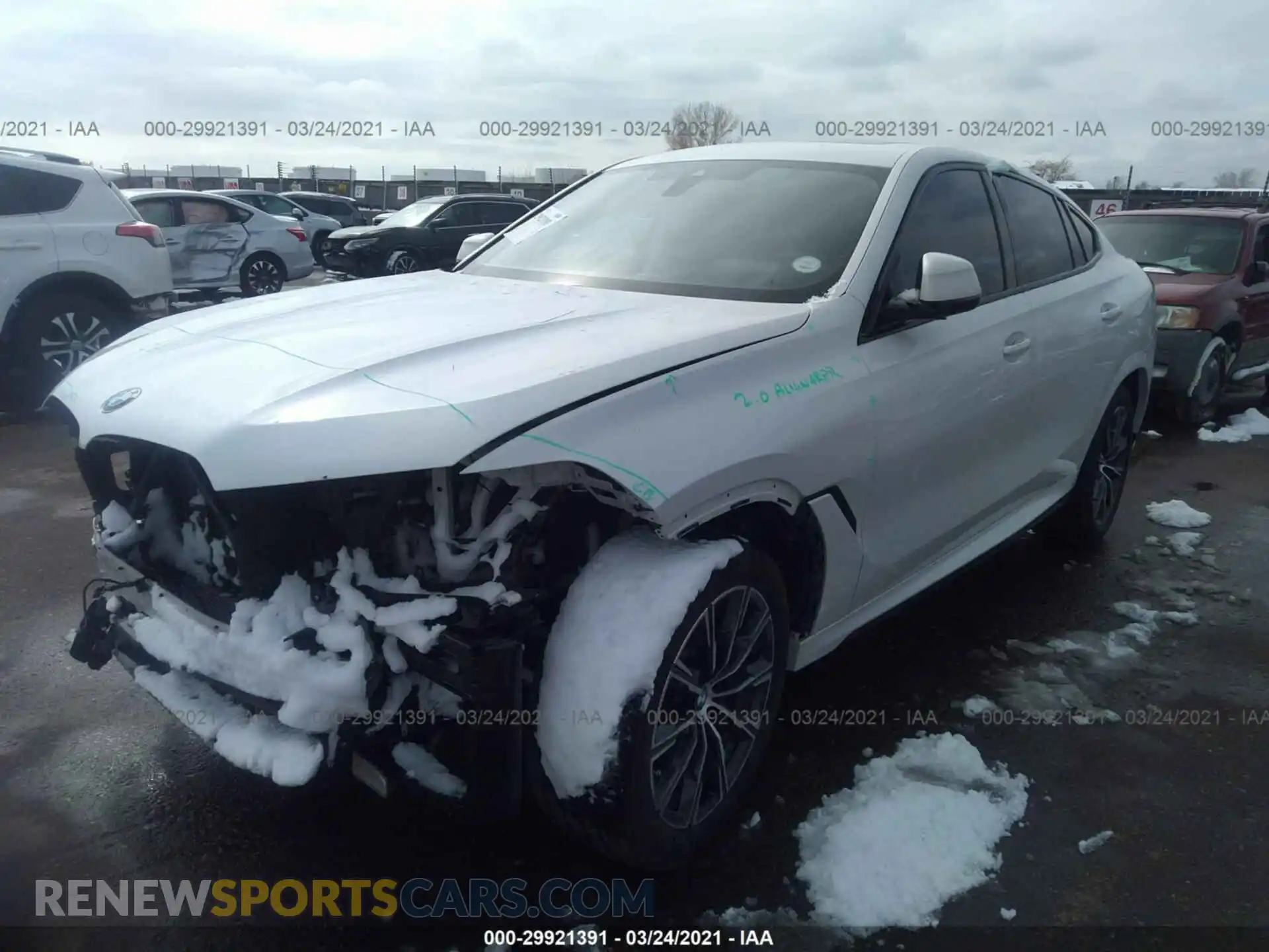 2 Photograph of a damaged car 5UXCY6C04L9C93732 BMW X6 2020