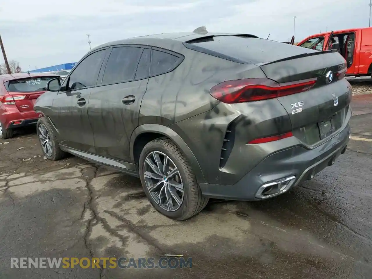 2 fotografías del automóvil dañado 5UXCY6C07L9D61229 BMW X6 2020