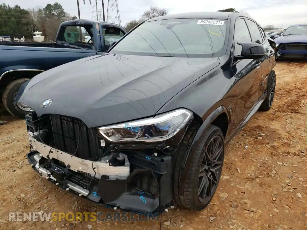 2 fotografías del automóvil dañado 5YMCY0C01L9D55514 BMW X6 2020