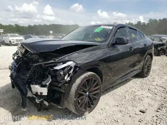 2 Photograph of a damaged car 5UXCY4C0XM9H29361 BMW X6 2021