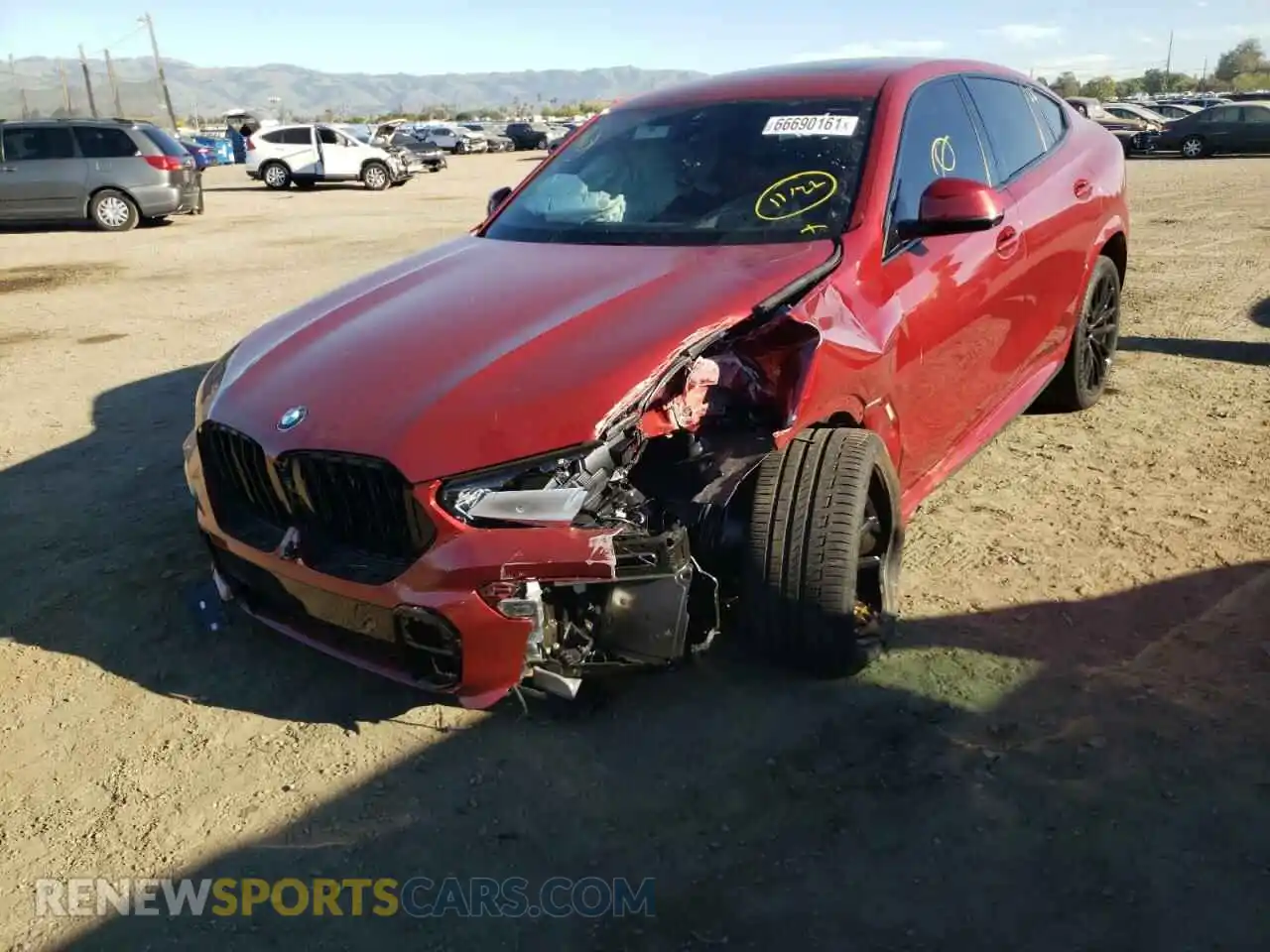2 Photograph of a damaged car 5UXCY6C03M9H13806 BMW X6 2021