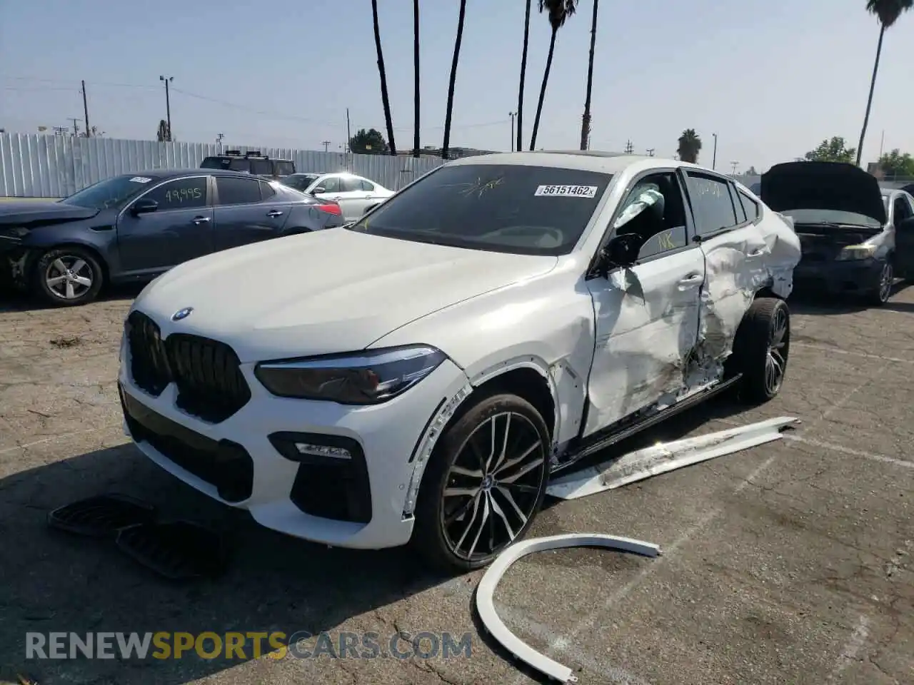 2 Photograph of a damaged car 5UXCY6C09M9G96736 BMW X6 2021