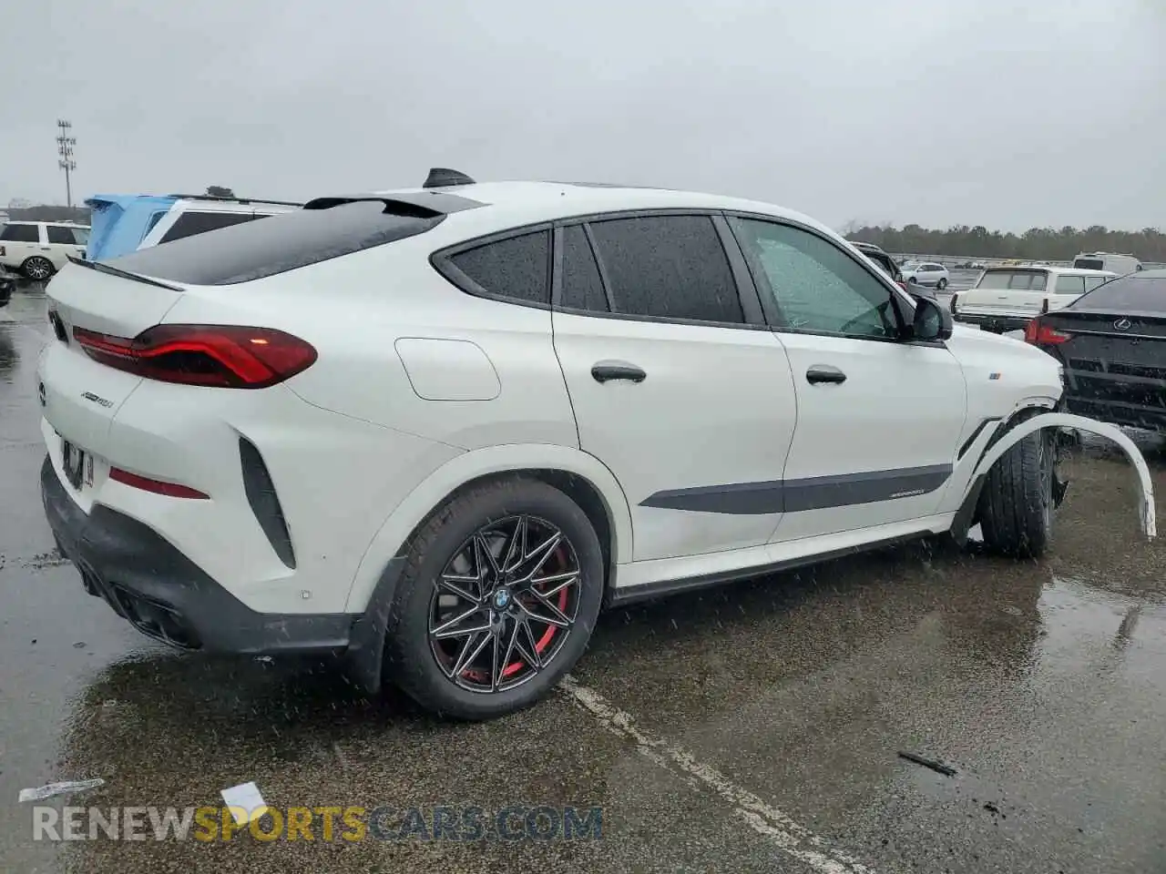 3 fotografías del automóvil dañado 5UXCY6C08N9K15535 BMW X6 2022