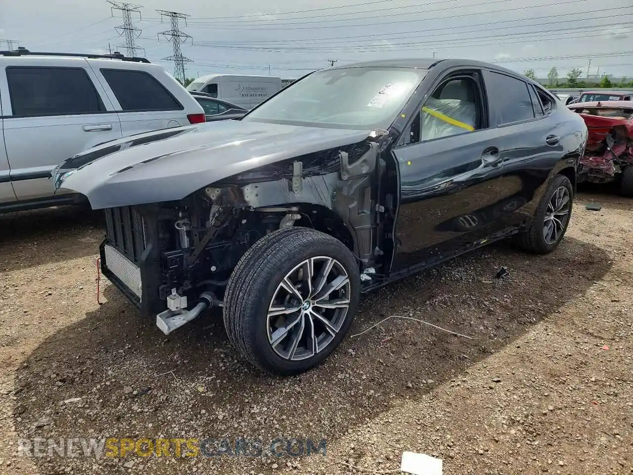1 Photograph of a damaged car 5UXCY6C03P9P95750 BMW X6 2023