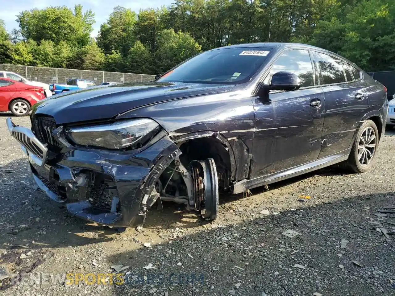 1 Photograph of a damaged car 5UXCY6C05P9P71983 BMW X6 2023