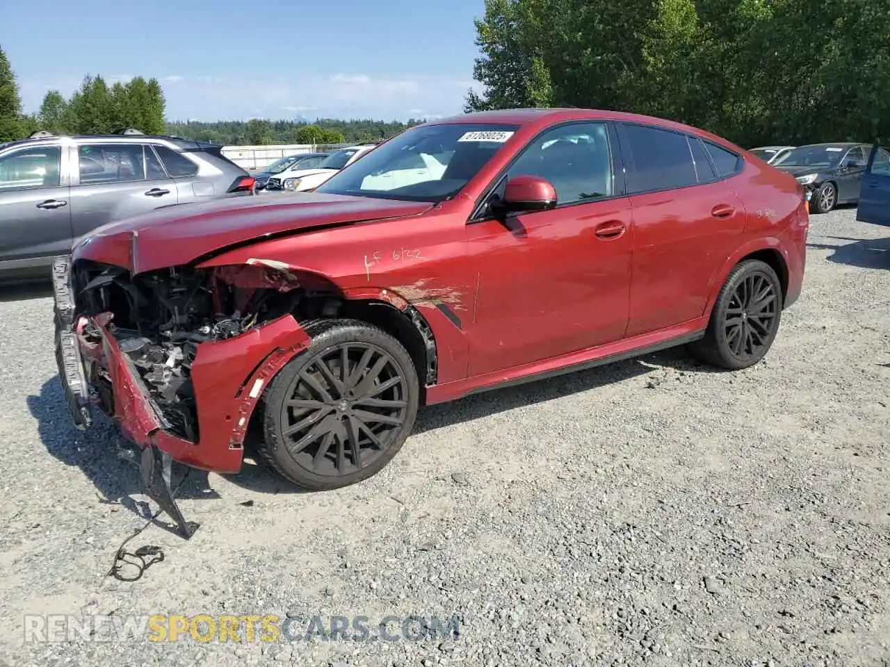 1 Photograph of a damaged car 5UXCY8C00P9R56499 BMW X6 2023