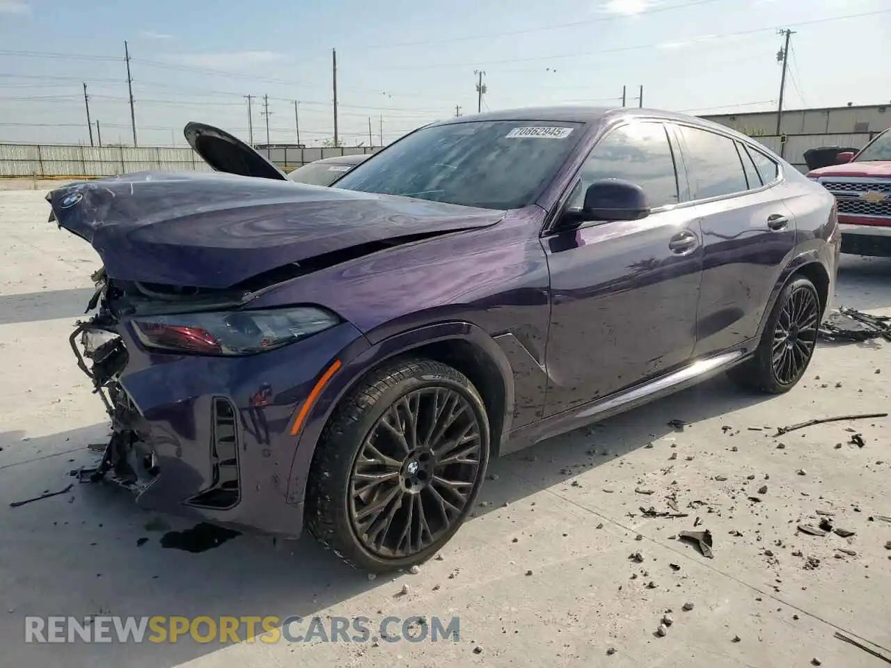 1 Photograph of a damaged car 5UX33EX04R9T57700 BMW X6 2024