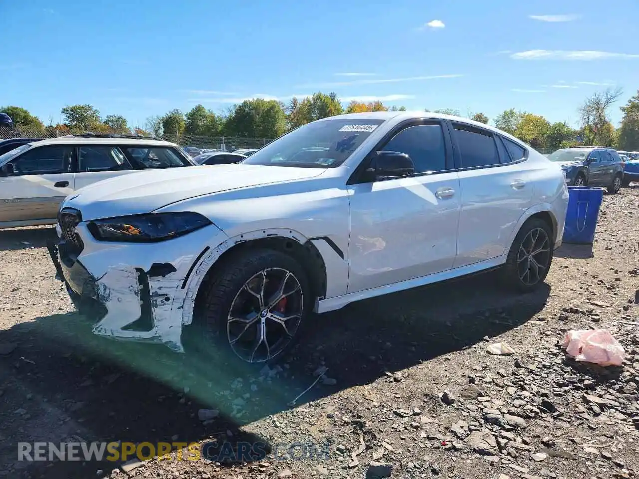 1 Photograph of a damaged car 5UX43EX00R9V32223 BMW X6 2024