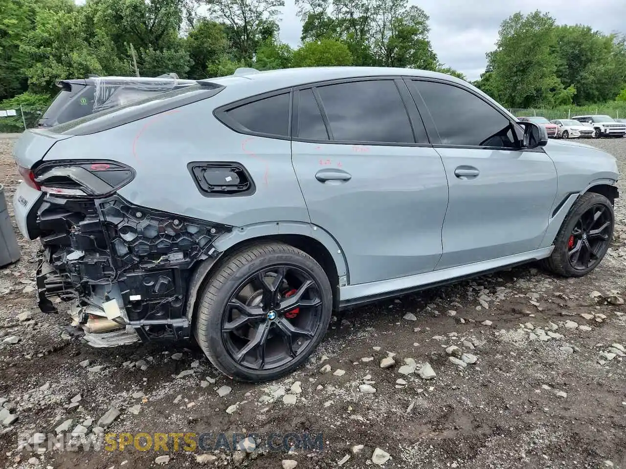 3 fotografías del automóvil dañado 5UX43EX0XR9R43113 BMW X6 2024