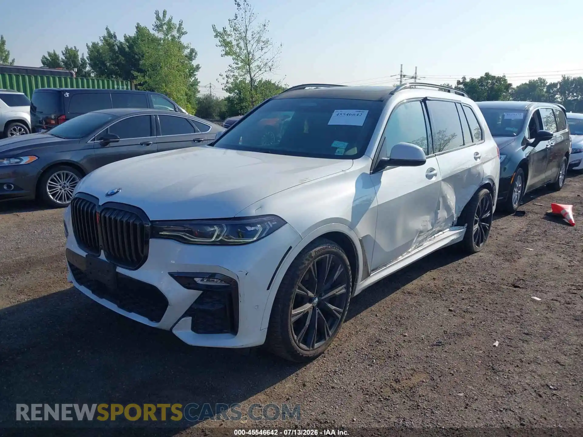 2 fotografías del automóvil dañado 5UXCX6C03M9H59753 BMW X7 2021