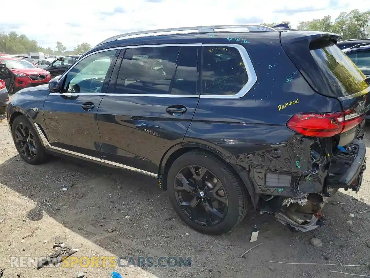 2 fotografías del automóvil dañado 5UXCW2C08N9L66227 BMW X7 2022