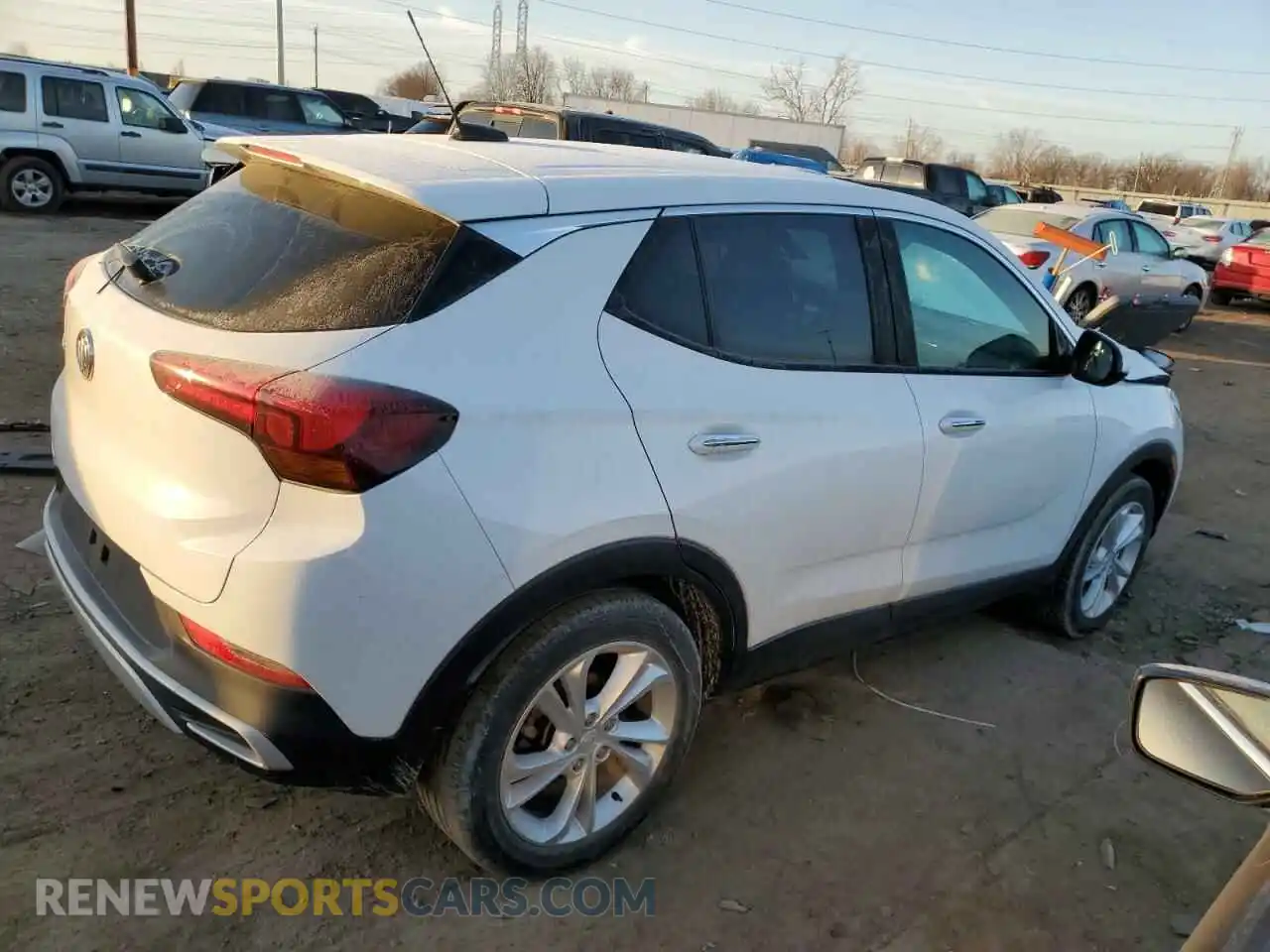 3 fotografías del automóvil dañado KL4MMBS25MB072333 BUICK ENCORE 2021