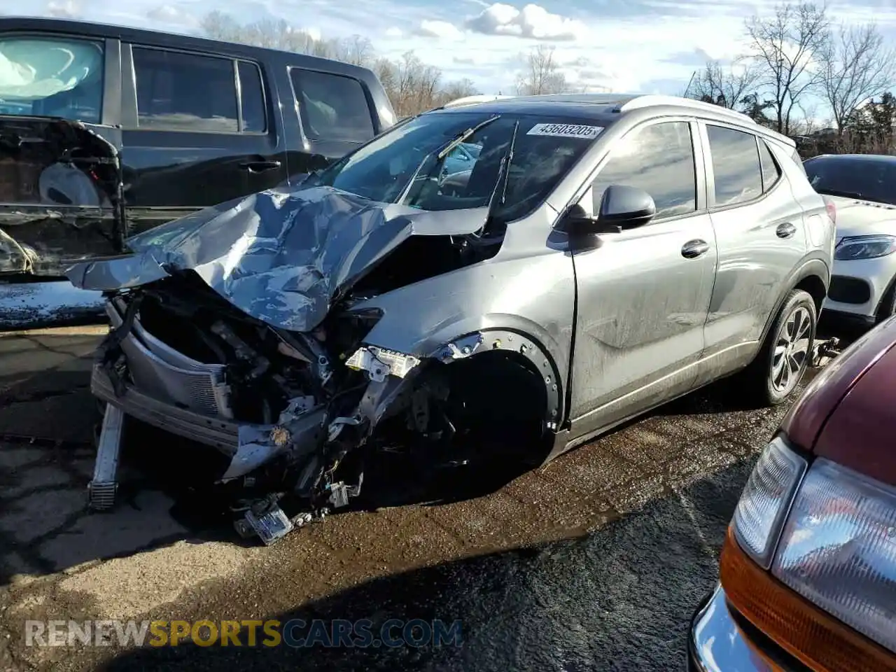 1 Photograph of a damaged car KL4MMESL8MB136973 BUICK ENCORE 2021