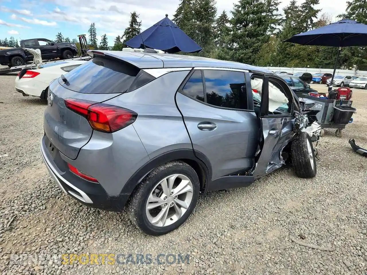 3 fotografías del automóvil dañado KL4MMCSL7NB037566 BUICK ENCORE 2022
