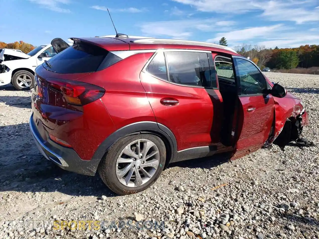 3 fotografías del automóvil dañado KL4MMGSL7PB035908 BUICK ENCORE 2023