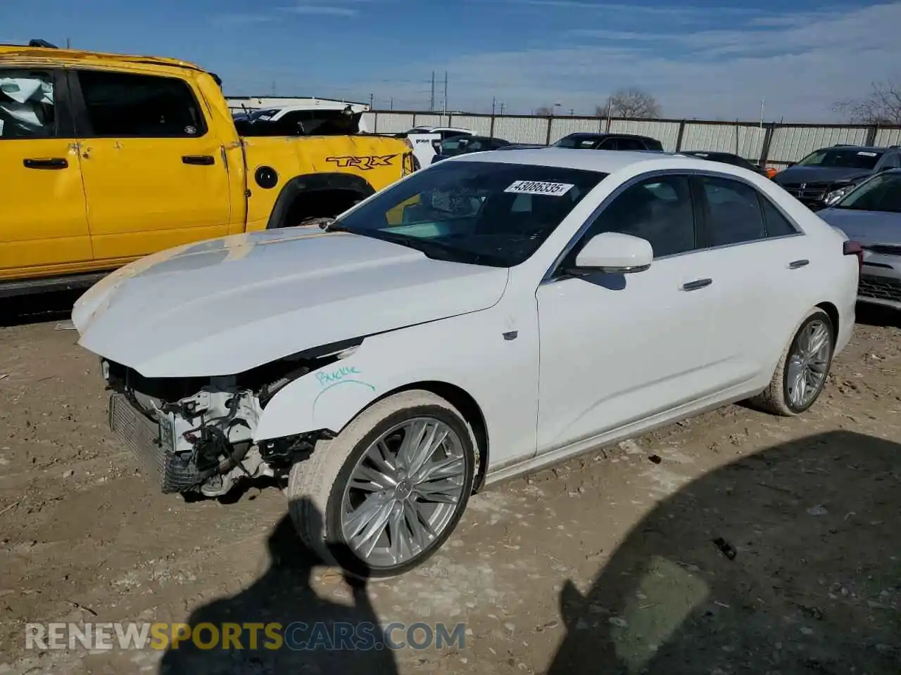 1 Photograph of a damaged car 1G6DB5RK3M0145636 CADILLAC CT4 2021