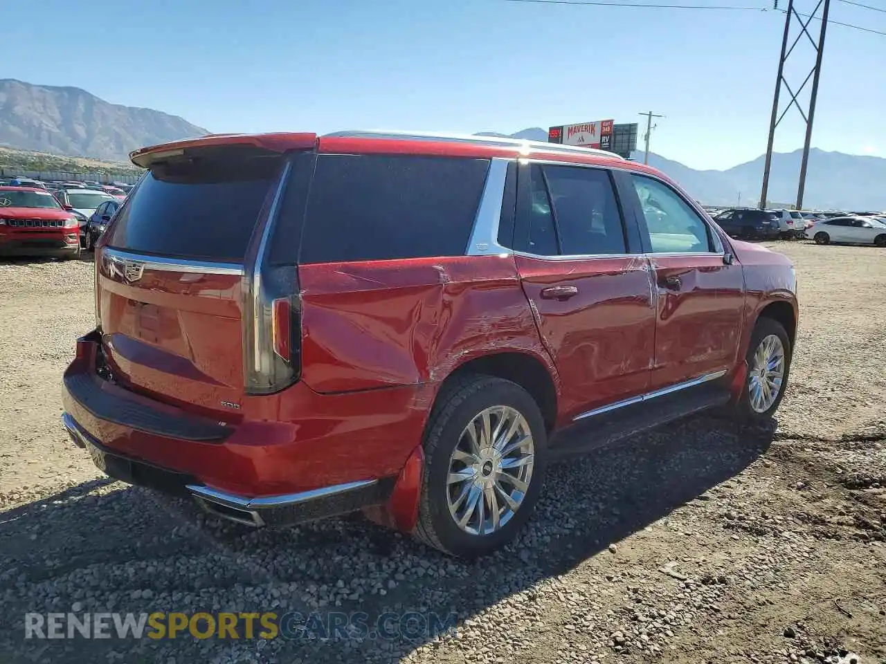 3 Фотография поврежденного автомобиля 1GYS4BKL3MR440774 CADILLAC ESCALADE 2021