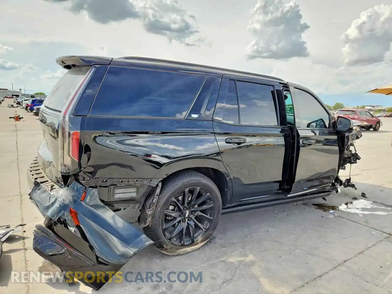 3 fotografías del automóvil dañado 1GYS4GKL3PR497865 CADILLAC ESCALADE 2023