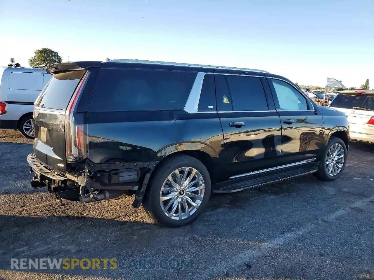3 fotografías del automóvil dañado 1GYS4LKL6PR463086 CADILLAC ESCALADE 2023