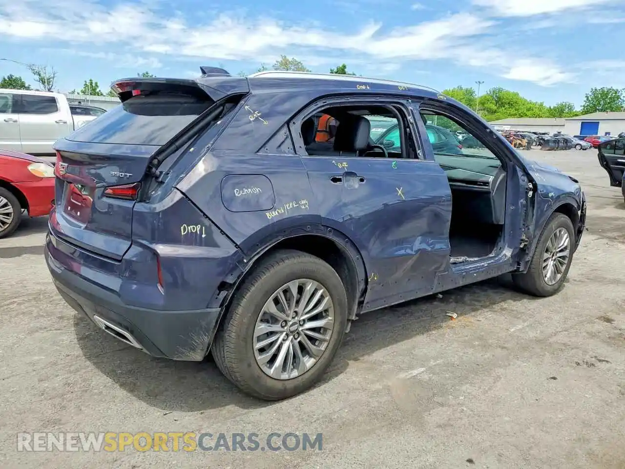3 fotografías del automóvil dañado 1GYFZCR41RF148279 CADILLAC XT4 2024