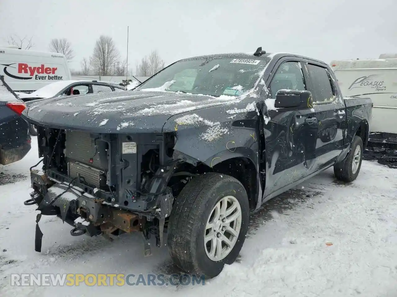 1 Photograph of a damaged car 1GCPYEEK8MZ417883 CHEVROLET ALL Models 2021