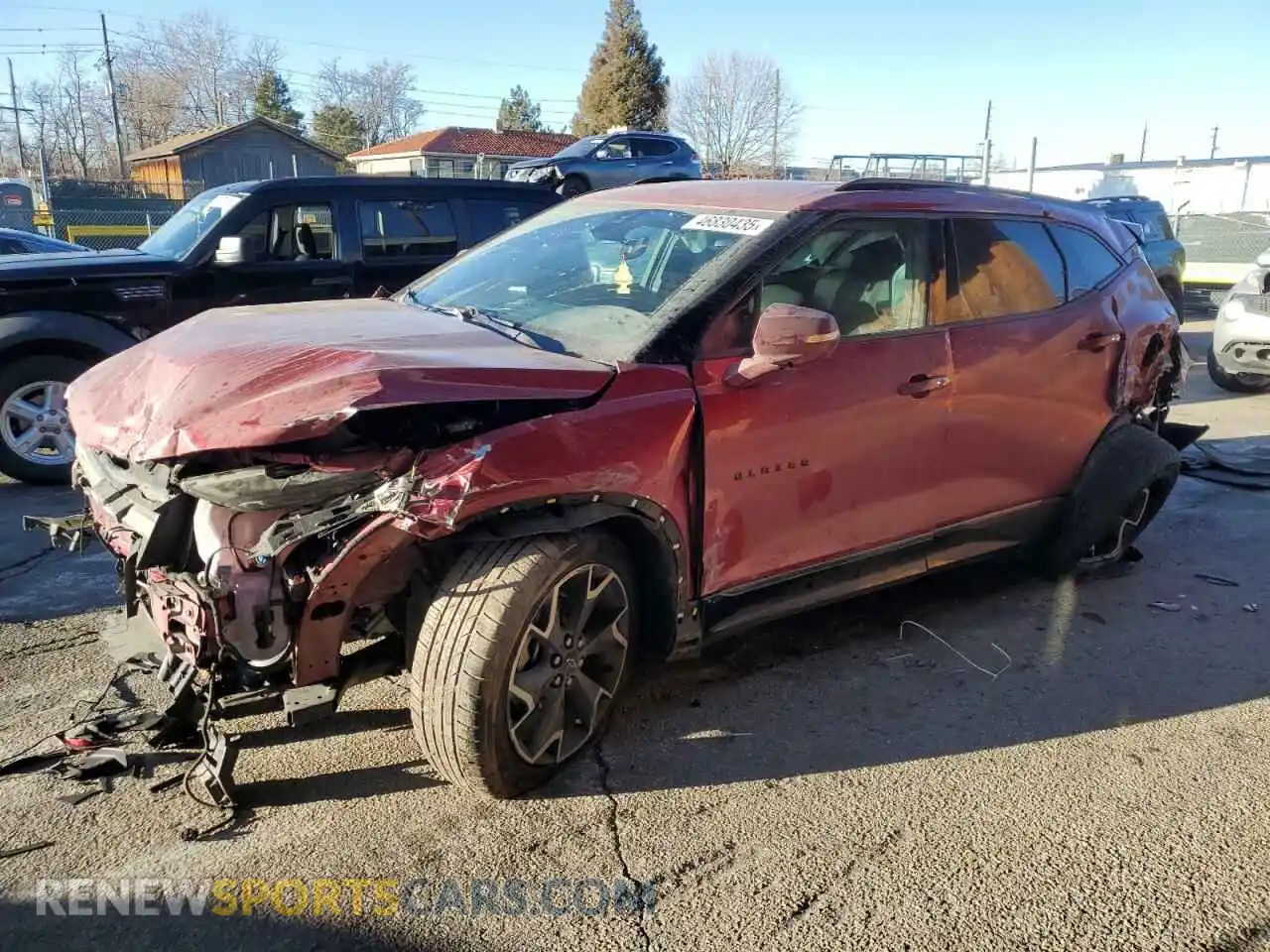 1 Photograph of a damaged car 3GNKBERS8KS645082 CHEVROLET BLAZER 2019