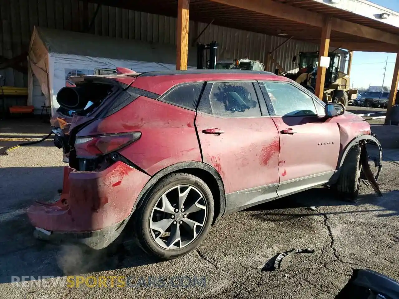 3 Photograph of a damaged car 3GNKBERS8KS645082 CHEVROLET BLAZER 2019
