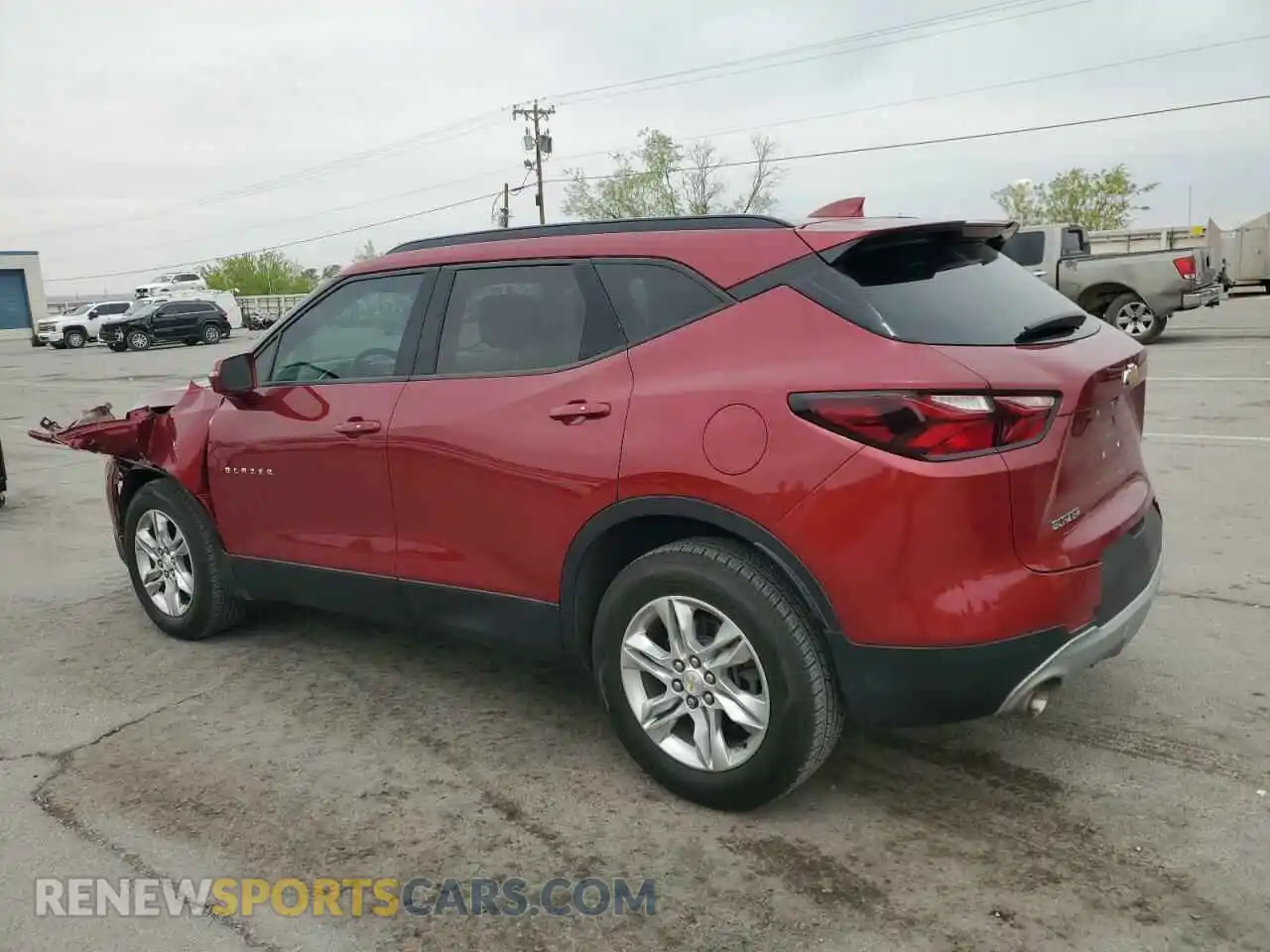2 Photograph of a damaged car 3GNKBBRA1LS667965 CHEVROLET BLAZER 2020
