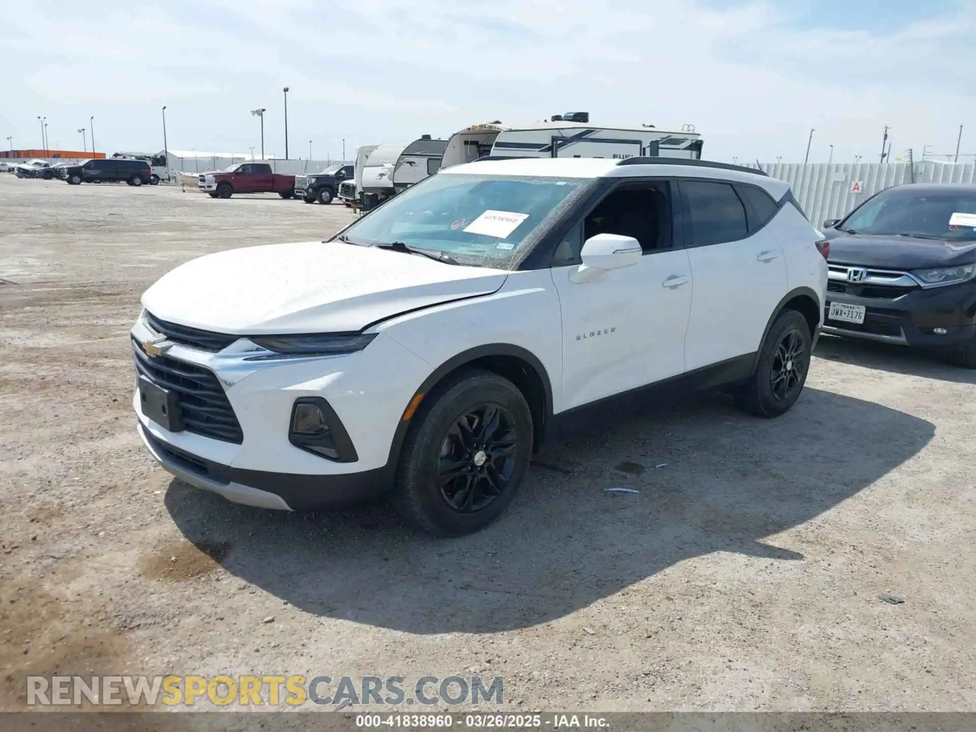 2 Photograph of a damaged car 3GNKBBRA4LS595272 CHEVROLET BLAZER 2020