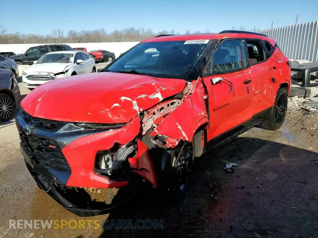 1 Photograph of a damaged car 3GNKBERS2LS572860 CHEVROLET BLAZER 2020