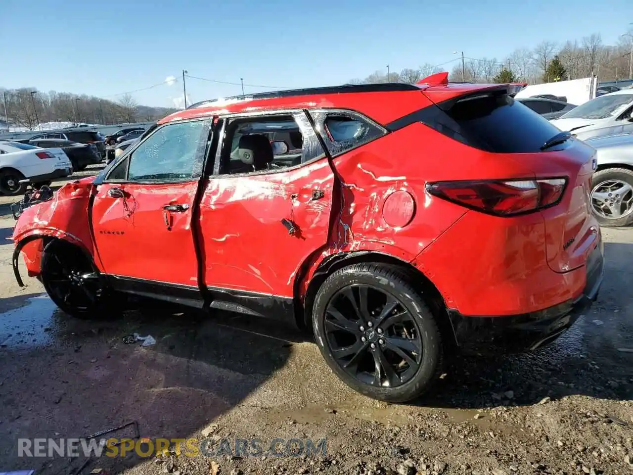 2 Photograph of a damaged car 3GNKBERS2LS572860 CHEVROLET BLAZER 2020
