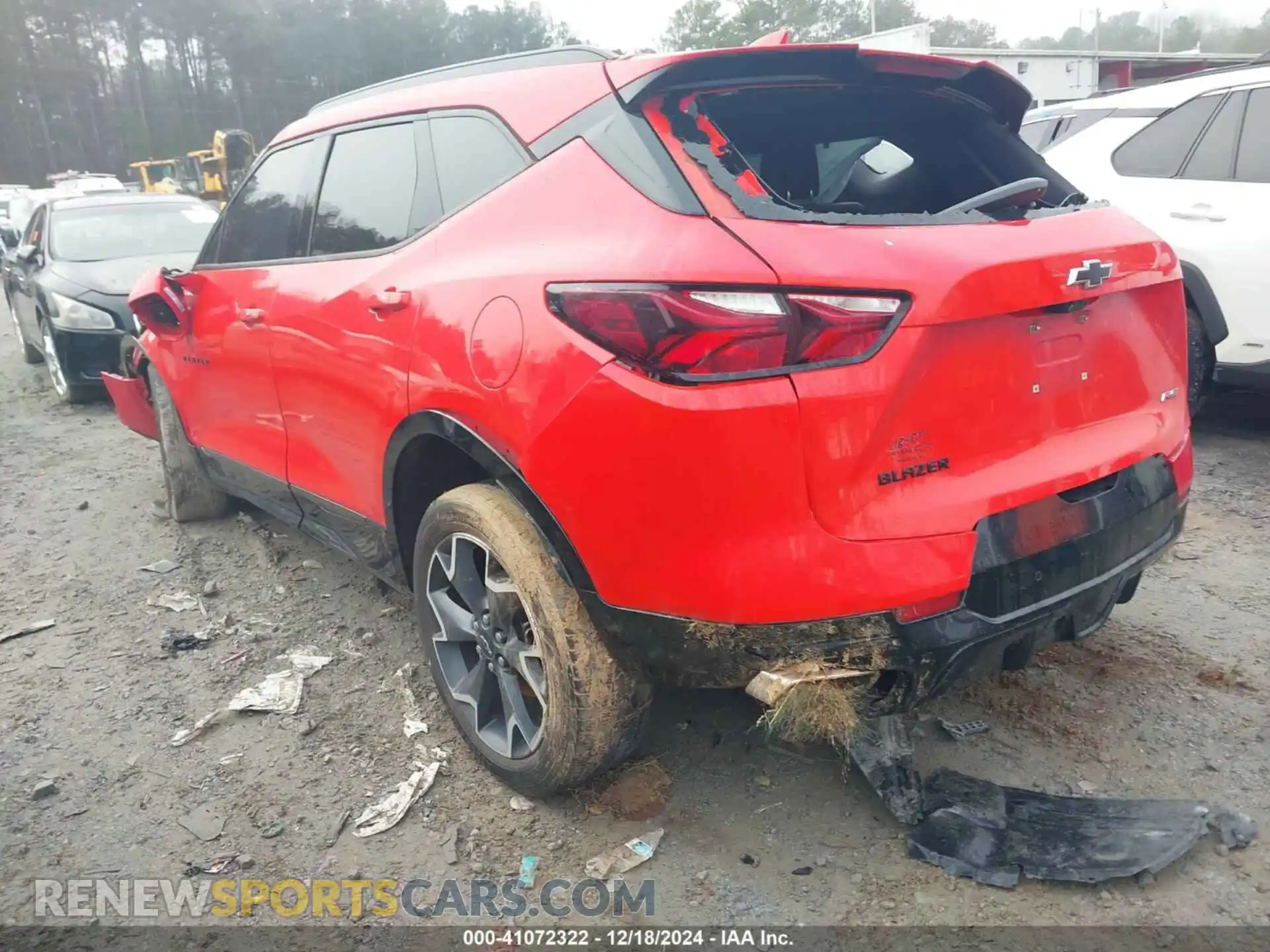 3 Photograph of a damaged car 3GNKBERS3LS532741 CHEVROLET BLAZER 2020