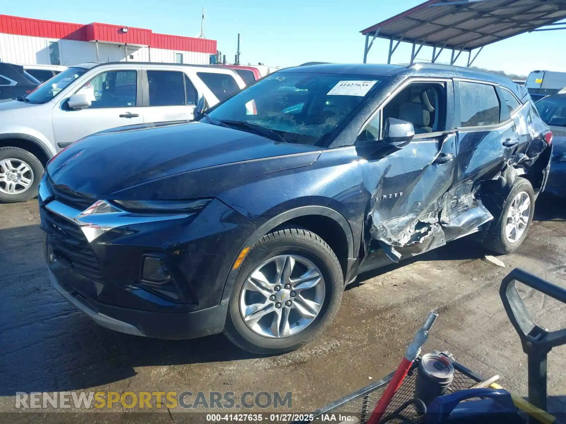 2 Photograph of a damaged car 3GNKBHR45LS666329 CHEVROLET BLAZER 2020