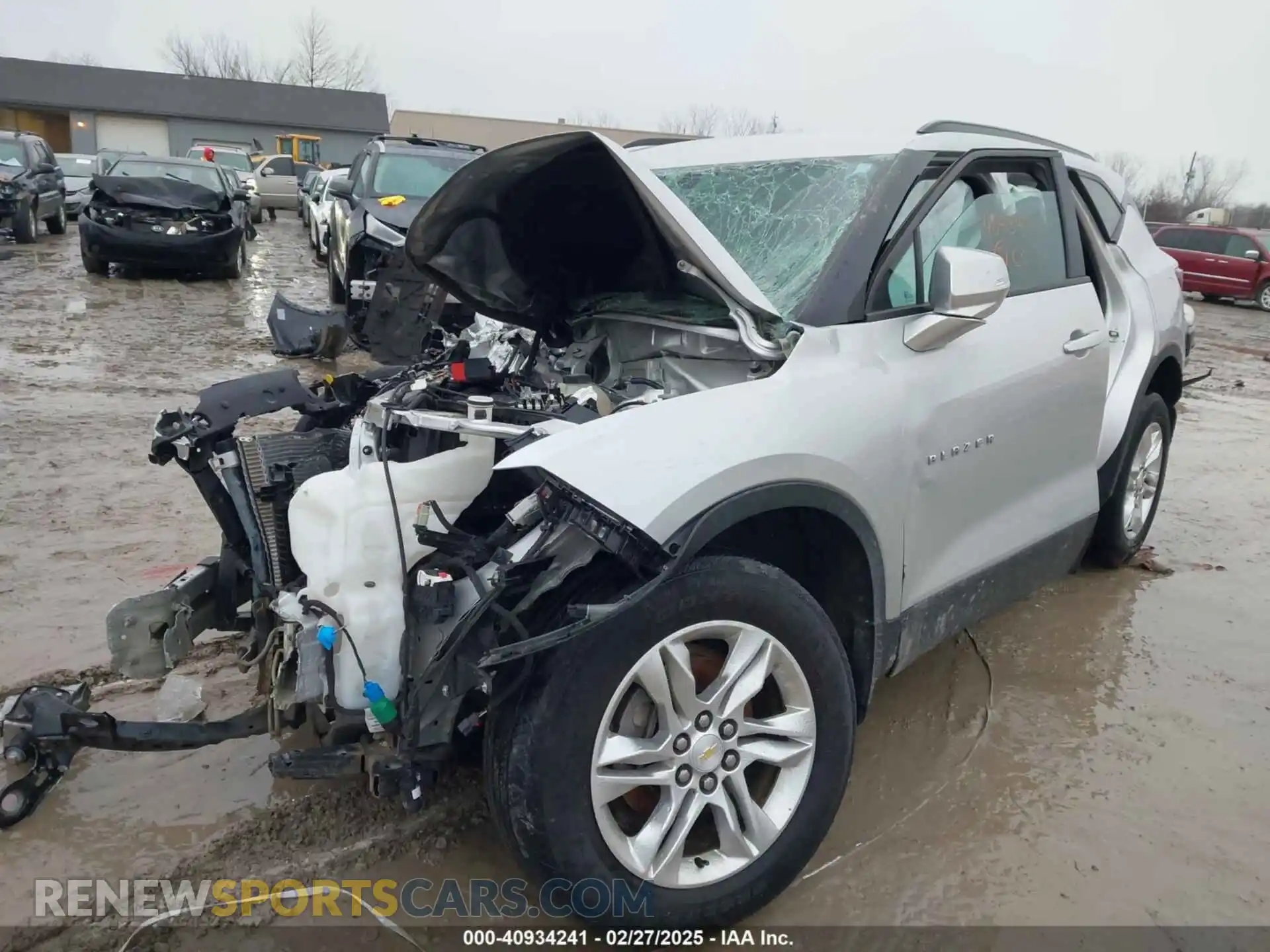 2 fotografías del automóvil dañado 3GNKBHRS0LS627291 CHEVROLET BLAZER 2020