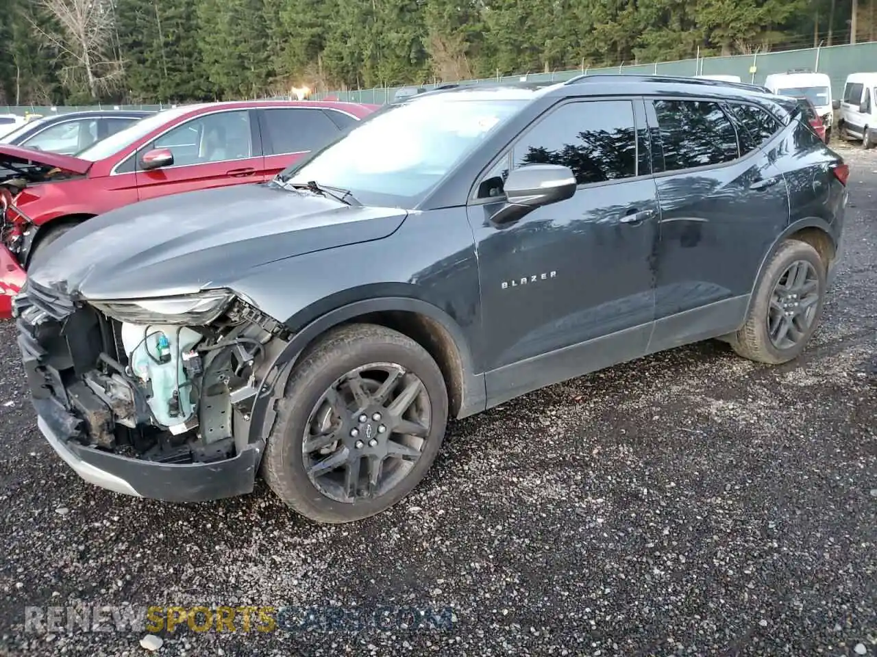 1 Photograph of a damaged car 3GNKBHRSXLS563390 CHEVROLET BLAZER 2020
