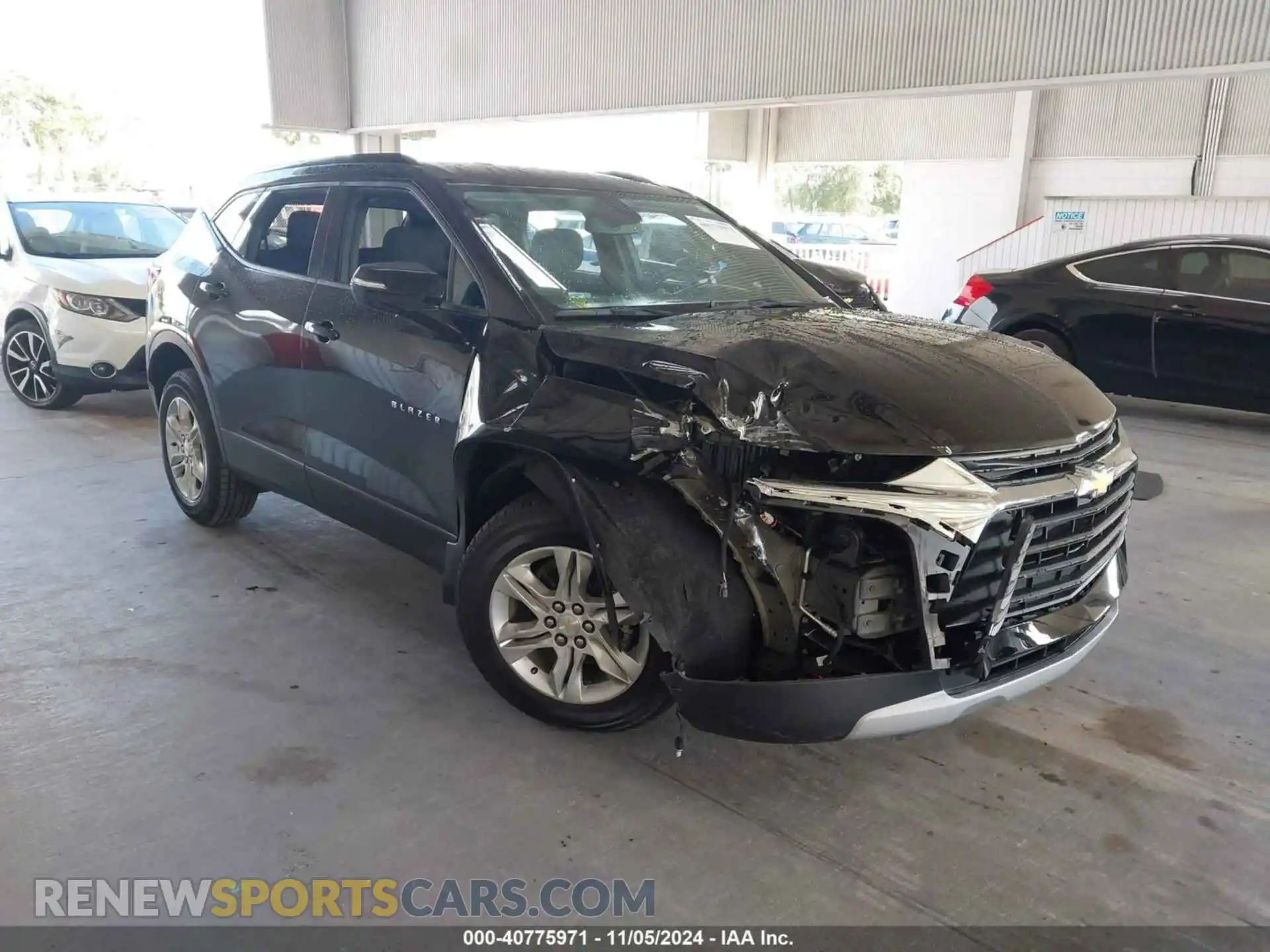 1 Photograph of a damaged car 3GNKBBRA1MS503035 CHEVROLET BLAZER 2021