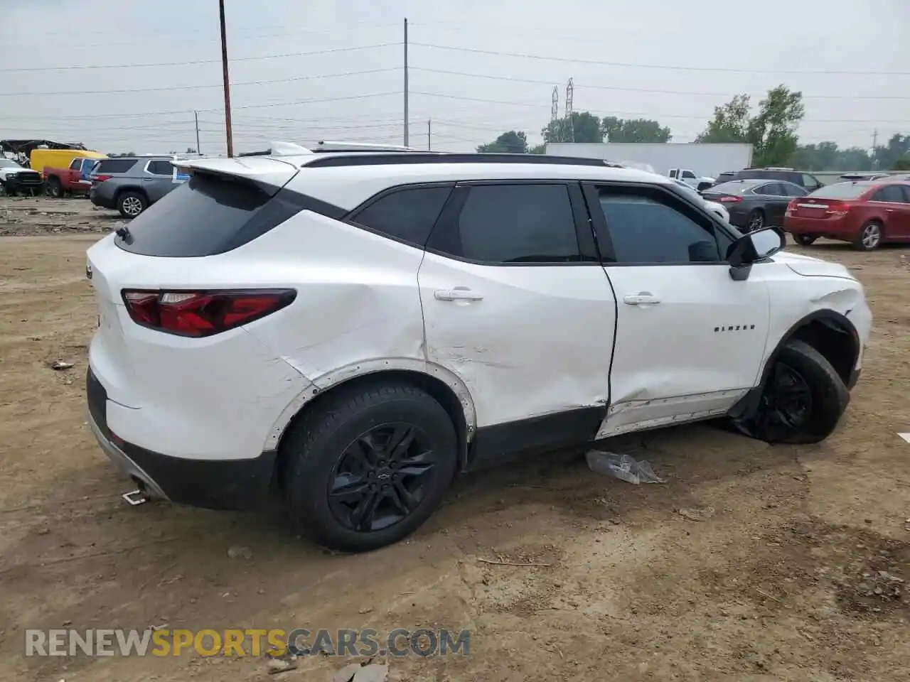 3 Photograph of a damaged car 3GNKBBRA2MS505117 CHEVROLET BLAZER 2021