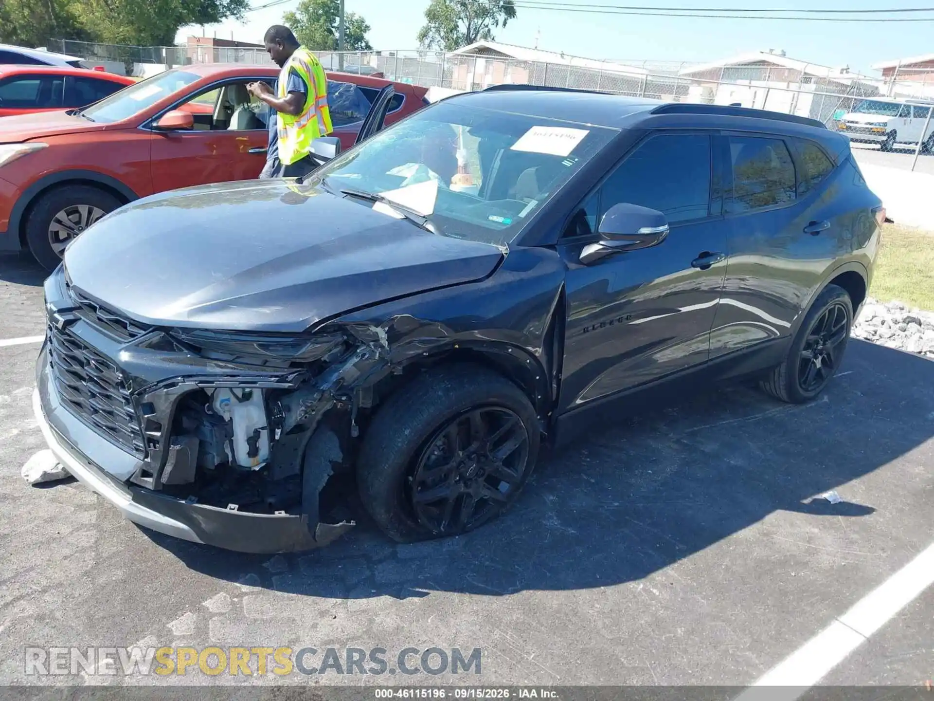 2 Photograph of a damaged car 3GNKBBRA2MS564815 CHEVROLET BLAZER 2021