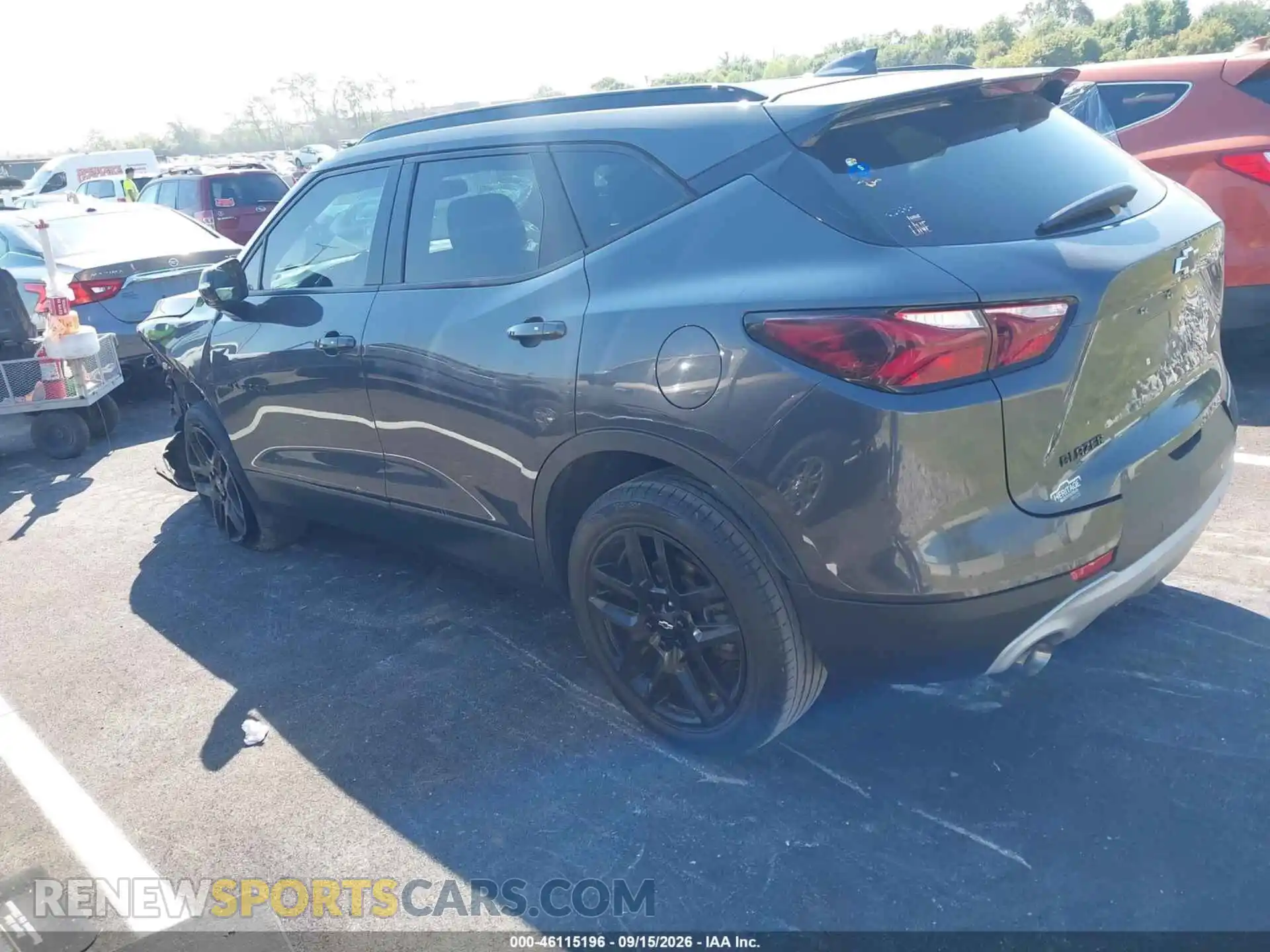 3 Photograph of a damaged car 3GNKBBRA2MS564815 CHEVROLET BLAZER 2021