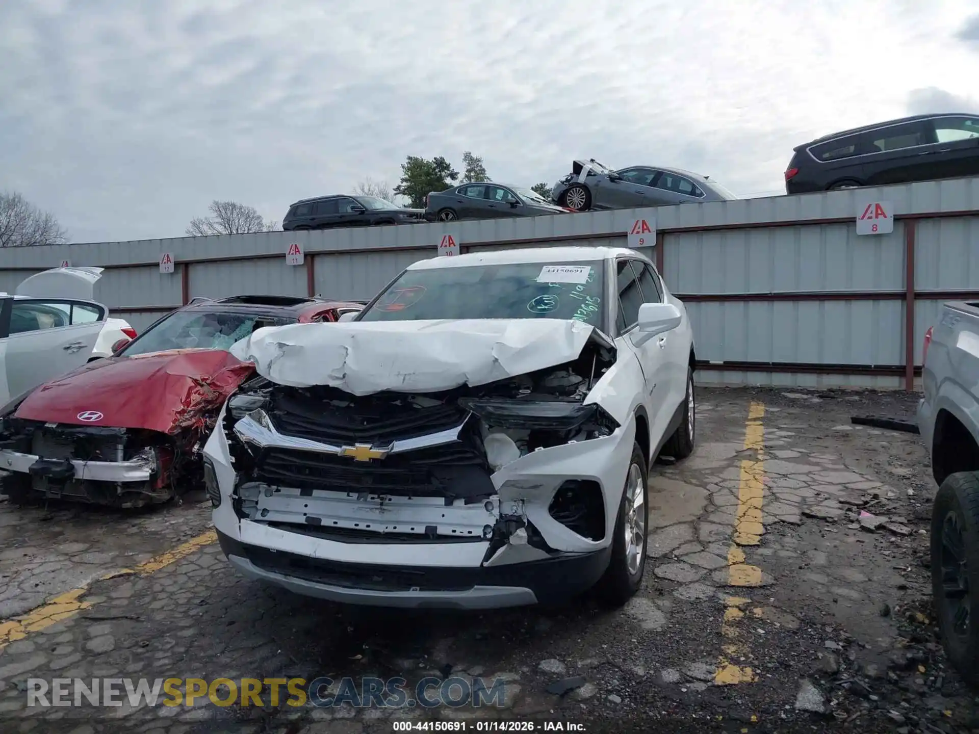 2 Photograph of a damaged car 3GNKBBRA3MS573815 CHEVROLET BLAZER 2021