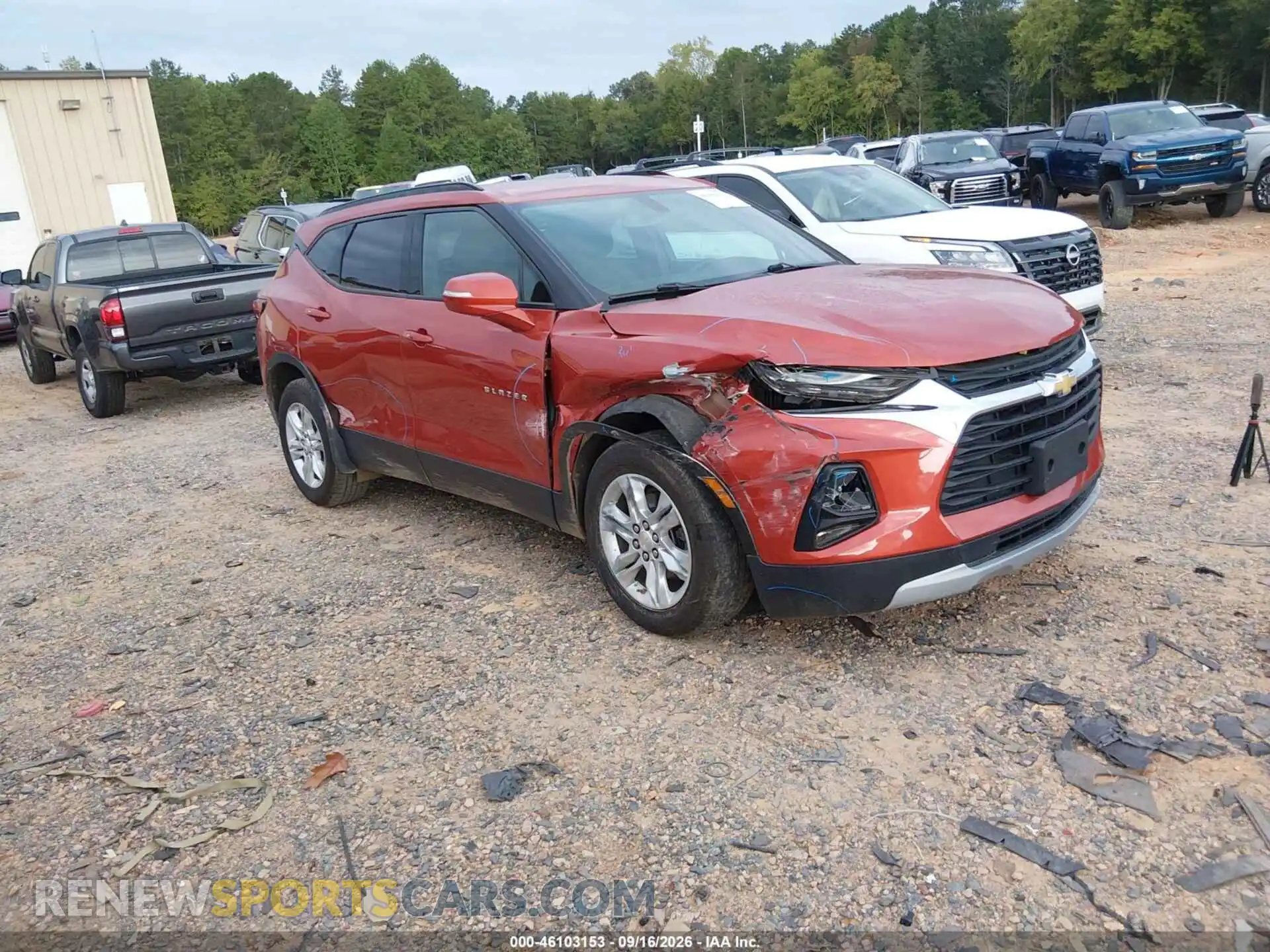 1 Photograph of a damaged car 3GNKBBRA4MS520458 CHEVROLET BLAZER 2021