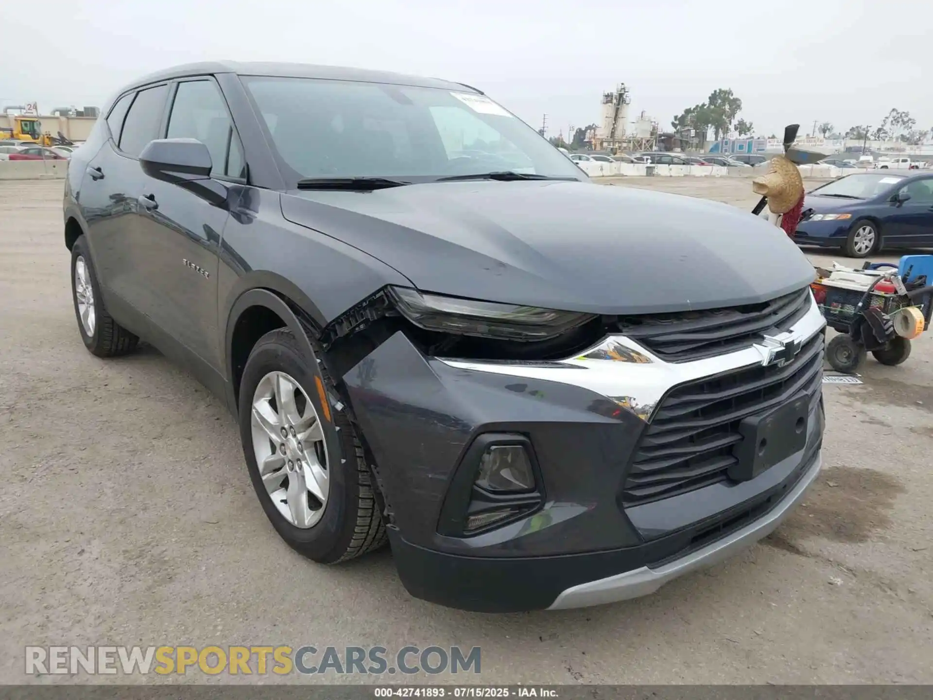 1 Photograph of a damaged car 3GNKBBRA4MS582488 CHEVROLET BLAZER 2021