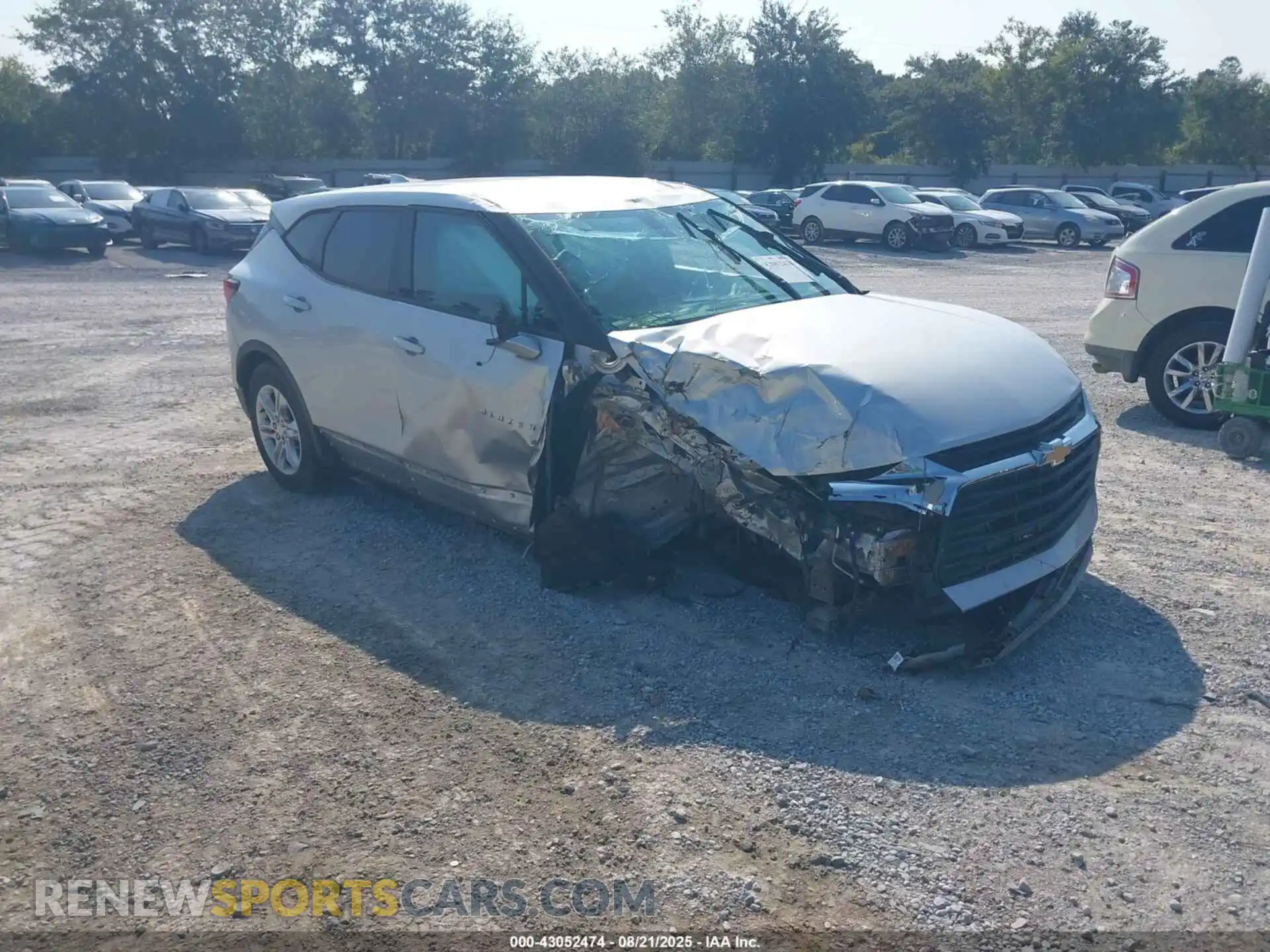 1 Photograph of a damaged car 3GNKBBRA7MS561019 CHEVROLET BLAZER 2021