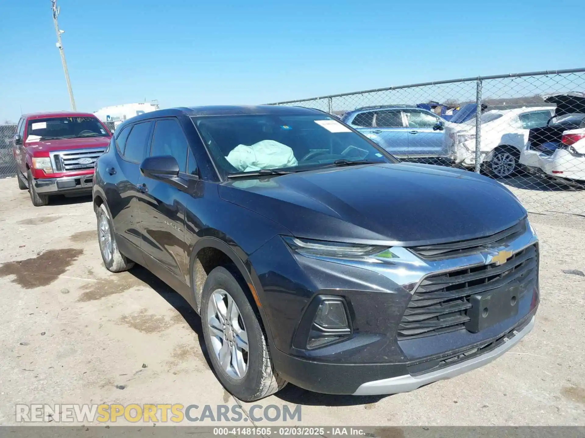 1 Photograph of a damaged car 3GNKBBRA7MS587104 CHEVROLET BLAZER 2021