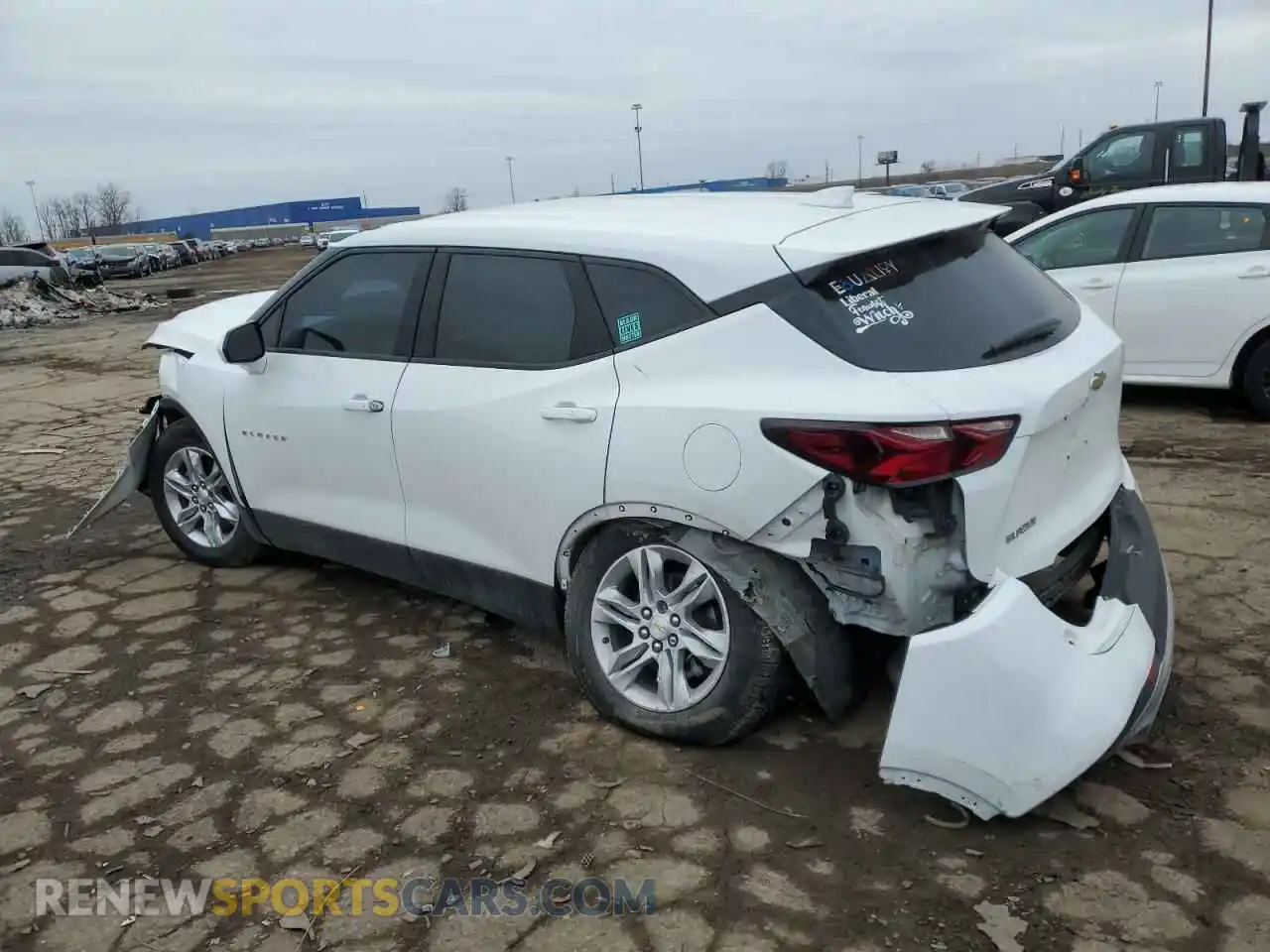 2 Photograph of a damaged car 3GNKBBRA9MS512470 CHEVROLET BLAZER 2021
