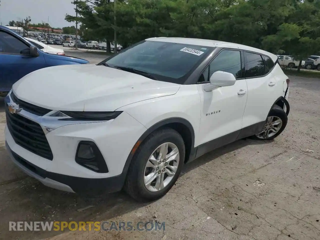 1 Photograph of a damaged car 3GNKBCR43MS584622 CHEVROLET BLAZER 2021