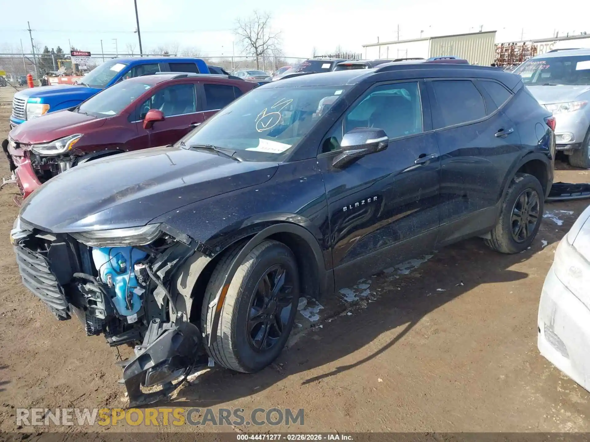 2 Photograph of a damaged car 3GNKBCR44MS521738 CHEVROLET BLAZER 2021