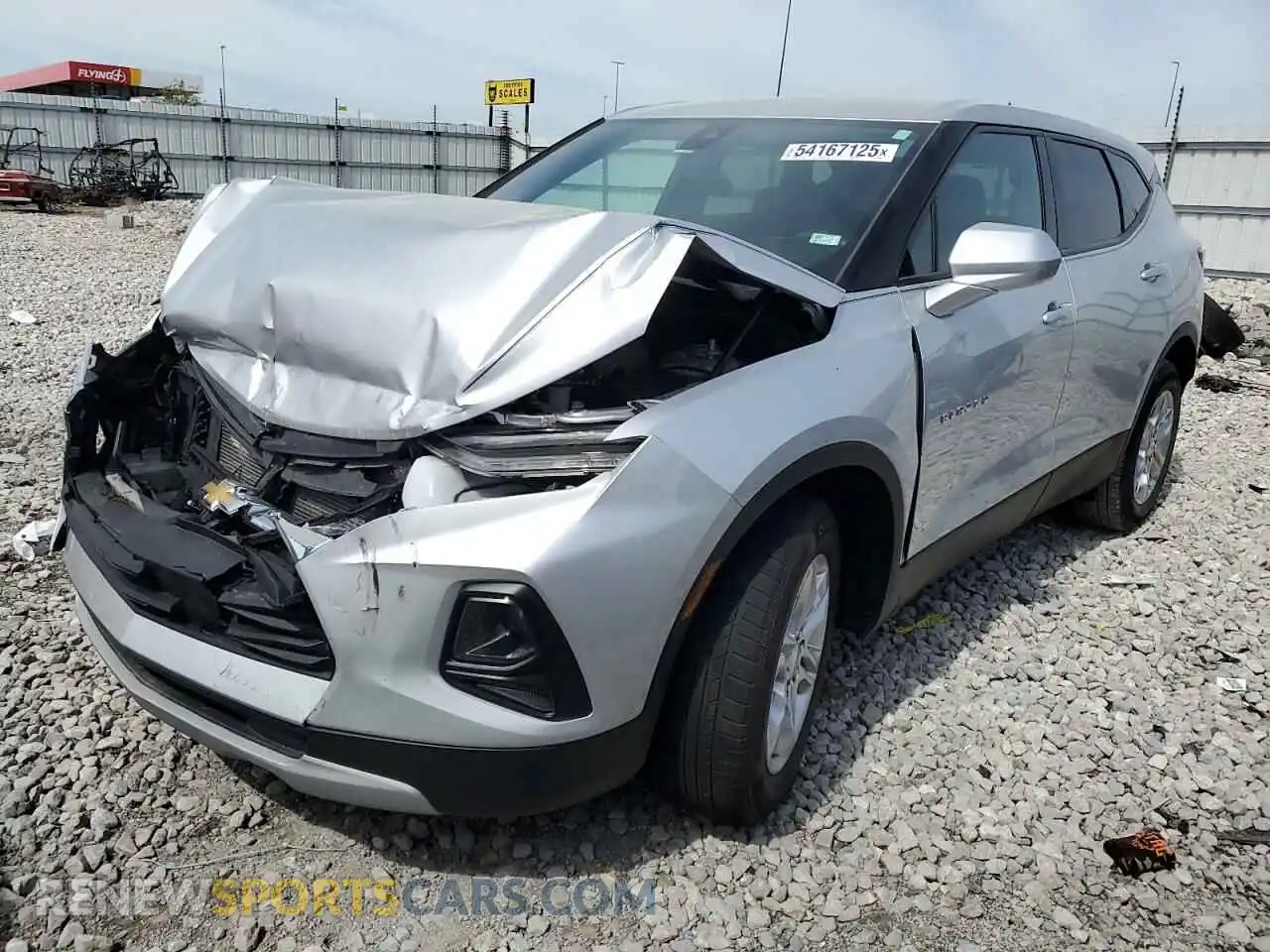 1 Фотография поврежденного автомобиля 3GNKBCR48MS569890 CHEVROLET BLAZER 2021